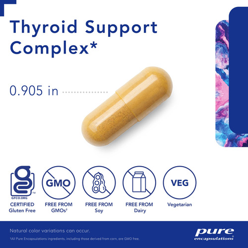Suplemento Pure Encapsulations Thyroid Support 60 Cápsulas - Imagem 3