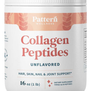 Peptídeos De Colágeno Em Pó Pattern Wellness Unflavred 473ml