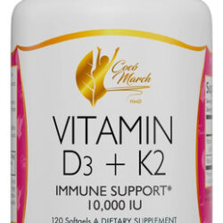 Coco March Vitamina D3 + K2 10.000 Ui - Fornecimento De 4 Me