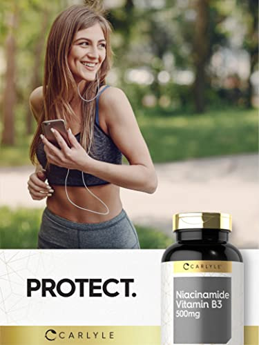Suplemento Carlyle Niacinamida Vitamina B3 500 Mg 300 Cápsul - Imagem 6