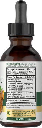 Suplemento Carlyle Curmeric And Ginger Drops 60ml - Imagem 2