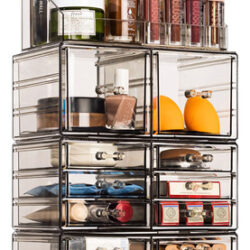 Organizador De Maquiagem Sorbus Large Clear Com 12 Gavetas E