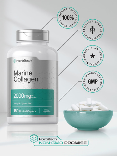 Suplemento De Peptídeos De Colágeno Marinho Horbach 2000 Mg - Imagem 6
