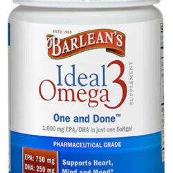 Suplementos Barlean&quots Ideal Omega-3 Fish Oil 60 Cápsulas Gel