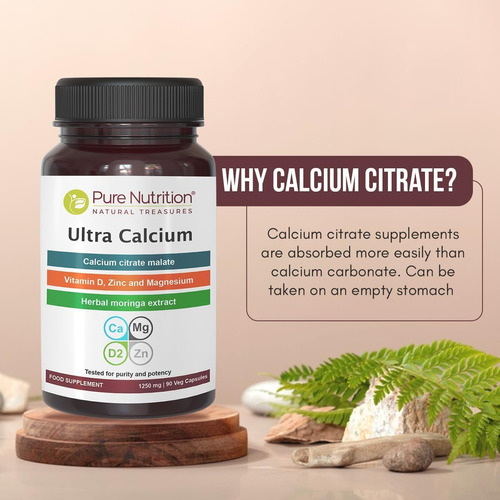 Suplemento De Cálcio Pure Nutrition Ultra Calcium Citrate 10 - Imagem 5