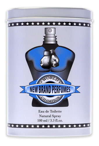 Perfume New Brand World Champion Blue Edt 100ml Para Homens - Imagem 3