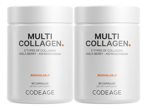 Cápsulas De Peptídeos De Colágeno Codeage Multi 5 Tipos 180