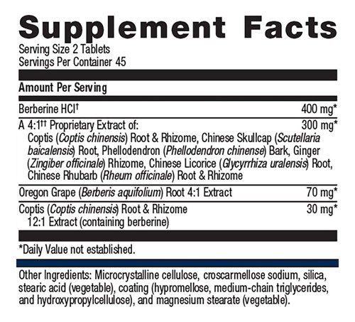 Suplemento Metagenics Candibactin-br Berberine 90 Cápsulas - Imagem 2