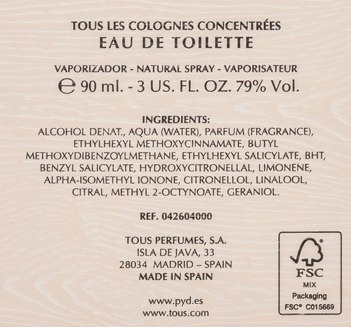 Perfume Tous Les Colognes Woman Edt 90ml Para Mulheres - Imagem 5