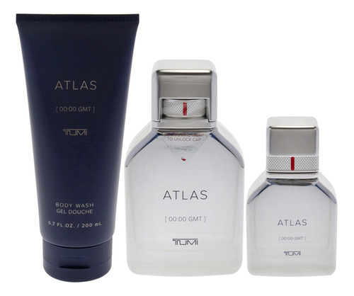 Conjunto De Presente Perfume Tumi Atlas Para Homens 100 Ml E - Imagem 2