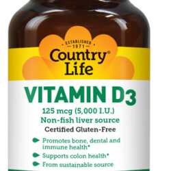 Suplemento Country Life Vitamina D3 5000 U.i. 200 Cápsulas G