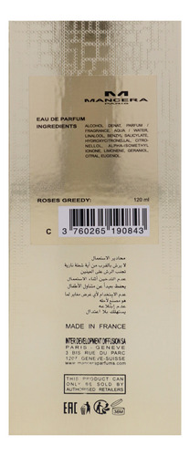Perfume Mancera Roses Greedy Eau De Parfum 120ml For Women - Imagem 7