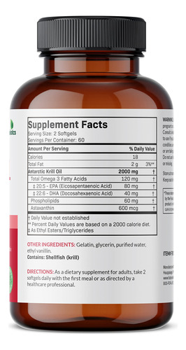 Suplemento De Óleo De Krill Antártico Futurebiotics 2000 Mg - Imagem 2