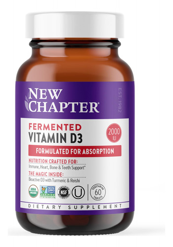 Suplemento Novo Capítulo De Vitamina D3 Fermentada 2.000 Ui