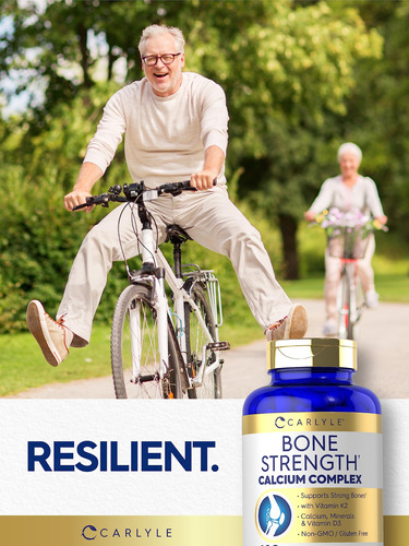 Suplemento Carlyle Bone Strength 120 Cápsulas Calcium Comple - Imagem 6