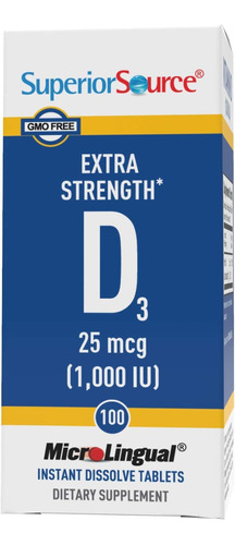 Comprimidos De Vitamina D3, Fonte Superior, 1000 Ui, 100 Uni - Imagem 5