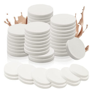 Esponja De Maquiagem Vmiapxo White 48 Peças Para Uso Seco E