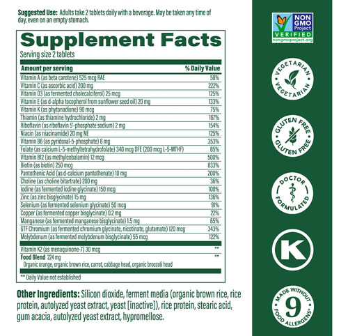 Suplemento Multivitamínico Masculino Megafood 40+ 120 Compri - Imagem 2