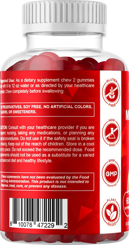 Suplemento Vitamínico De Vitamina B12:5.000 Mcg, Gomas, 120 - Imagem 5