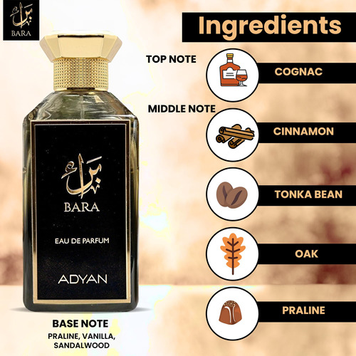 Perfume Adyan Bara Eau De Parfum 100ml Para Homens E Mulheres - Imagem 2