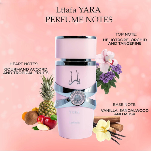 Perfume Yara Pink Eau De Parfum 100ml Para Mulheres De Longa Duração - Imagem 5