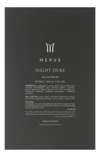 Perfume Merve Night Duke Eau De Parfum 100ml Para Homens - Imagem 7