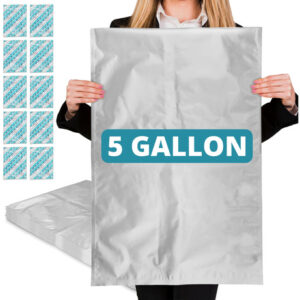 Embalagens Secas Mylar Bags De 5 Galões (20 X 30 Cm) Com 2.0