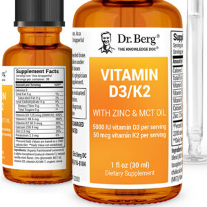 Suplemento De Vitamina D3 K2 Do Dr. Berg Com Óleo De Zinco E