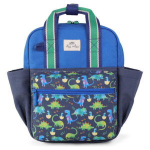Mochila Infantil Itzy Ritzy Ajustável De Ombro Azul Dinosau