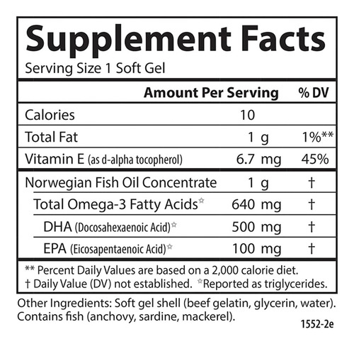 Suplemento Carlson Super Dha Gems 500 Mg Dha 640 Mg De Ácido - Imagem 4