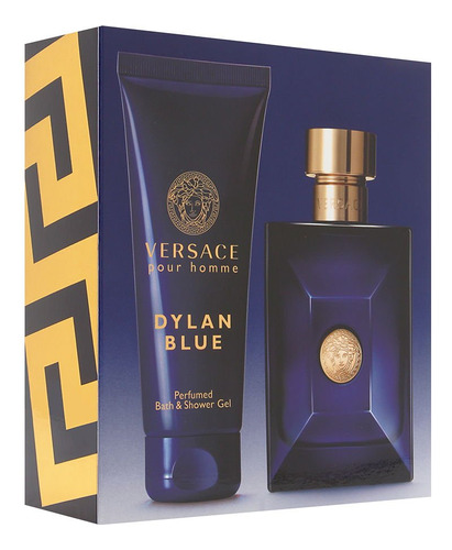Conjunto De Presentes Versace Dylan Blue 2 Para Homens, Ediç
