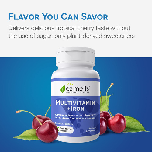 Suplemento Ez Derrete Multivitamínico Com Ferro 60 Comprimid - Imagem 4