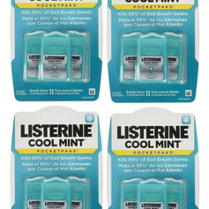 Pacotes Breath Strips Listerine Cool Mint De 12 A 24 Tiras X