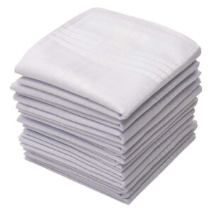 Lenço Perry Ellis Permanent Press Branco 16x16 Cm (12)