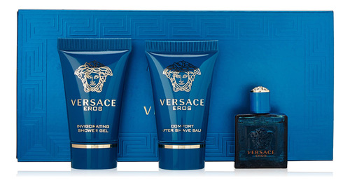 Conjunto De Presente Perfume Versace Eros De 3 Peças Para Ho