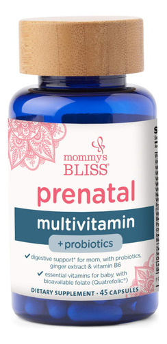 Probiótico Multivitamínico Pré-natal Mommy"s Bliss Vegan