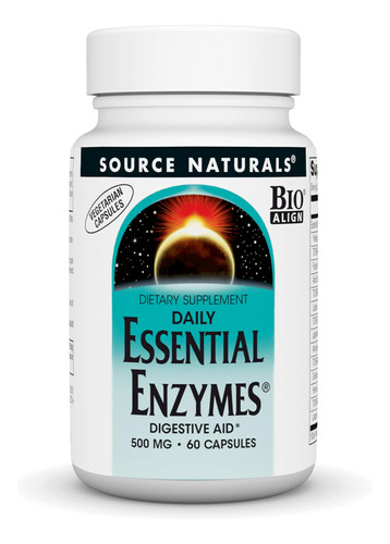 Suplemento Source Naturals Essential Enzymes 500 Mg 60 Cápsu