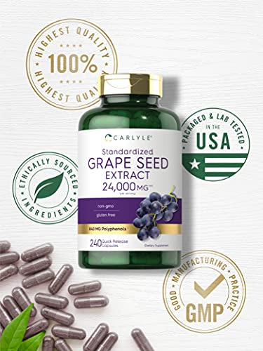 Suplemento De Extrato De Semente De Uva Carlyle 24.000 Mg 24 - Imagem 5