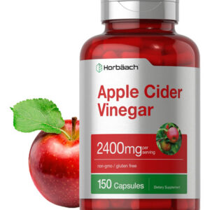Cápsulas De Vinagre De Maçã 2400 Mg 200 Comprimidos Sem Ogm