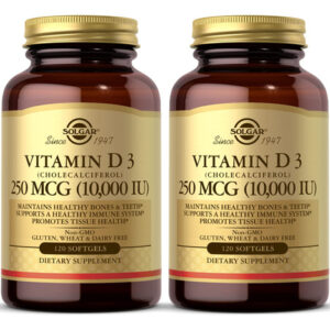 Suplemento Solgar De Vitamina D3 250mcg (10.000 Ui) 120 Cáps