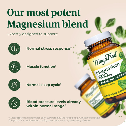Suplemento Megafood Magnesium 300 60 Cápsulas (30 Porções) - Imagem 4