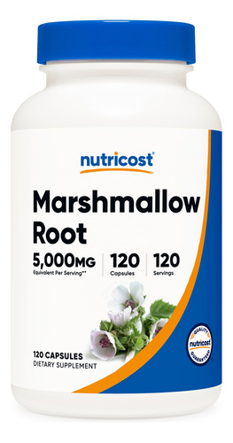 Suplemento Nutricost Marshmallow Root 5000 Mg 120 Cápsulas