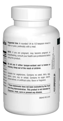 Suplemento De Vitamina C Source Naturals Ascorbato De Sódio - Imagem 2