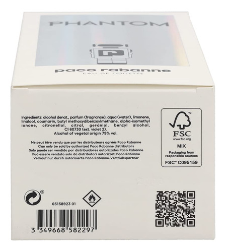 Perfume Paco Rabanne Phantom Eau De Toilette 100ml Para Home - Imagem 5