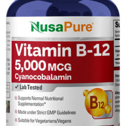 Suplemento De Vitamina B12 Nusapure 5000mcg 150 Cápsulas Veg