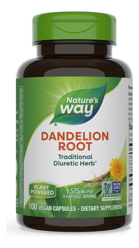 Suplemento Nature"s Way Dandelion Root 100 Cápsulas