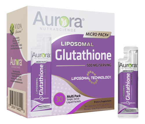 Suplemento Aurora Nutrascience Micropack Lipossomal Glutathi