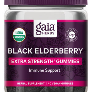 Suplemento Gaia Herbs Black Elderberry Gummies 40 Unidades