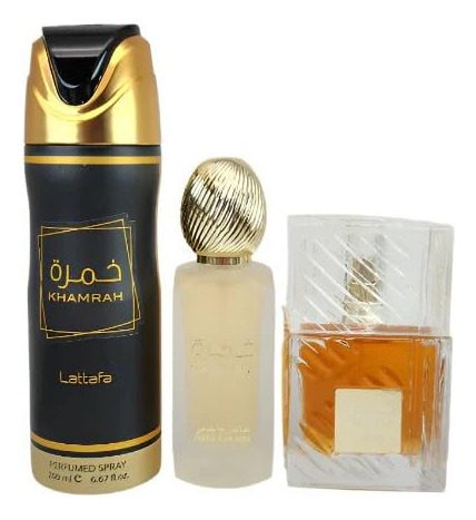 Conjunto De Presentes Perfume Lattafa Khamrah, 3 Peças De De - Imagem 3
