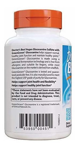 Doctors Best Vegan Glucosamina Joint Support Nongmo - Imagem 3
